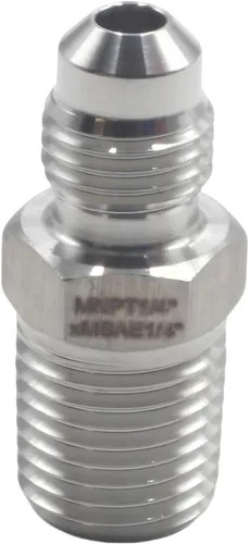 Vista 8 de HFS (R) 1/2 "NPT macho a 1/2" SAE Macho Flare Tubing Adapter Manguera Conector Accesorios de tubería de acero inoxidable 304