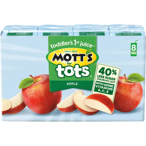 Vista 6 de Mott's For Tots - Bebida de jugo de manzana, caja de 6.75 onzas líquidas, 8 unidades (paquete de 4)