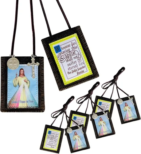 Vista 38 de TALPGOD Sagrado Corazón de Jesús, Escapulario de Cuero de Nuestra Señora del Monte Carmelo, Escapularios Católicos Católicos, Religiosos Católicos