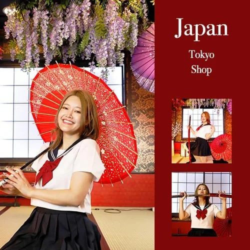 Vista 2 de Disfraz de uniforme escolar de anime japonés para niñas, vestido de cosplay de manga corta para marinero