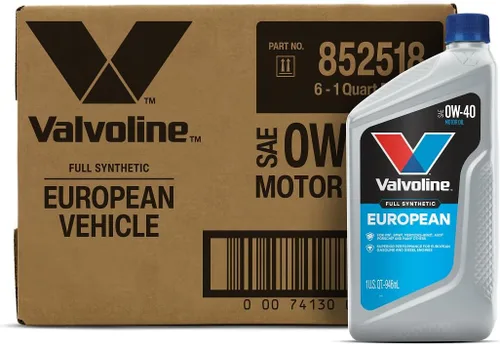 Vista 70 de Valvoline Aceite de motor sintético completo SAE 0W-30 para vehículos europeos, 1 cuarto de galón