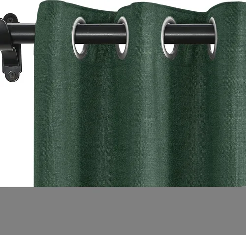 Vista 36 de Fcosie Cortinas 100% opacas para dormitorio, cortinas de lino, 2 paneles, cortinas de cortina con aislamiento térmico con ojales, cortinas