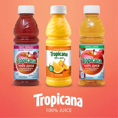 Vista 6 de Tropicana 100% Juice - Paquete variado clásico de 3 sabores, 10 onzas líquidas (paquete de 24)