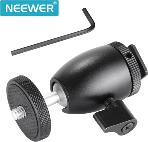 Vista 2 de Neewer Soporte adaptador para accesorios de cámara de fotos, con cabeza de bola pequeña, con traba.