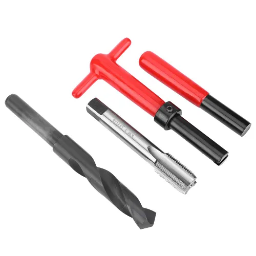 Vista 5 de Kit de reparación de roscas M16x1.5, kit de reparación de helicoidales de acero inoxidable, kit de herramientas de respuesta roscada, 11 Uds