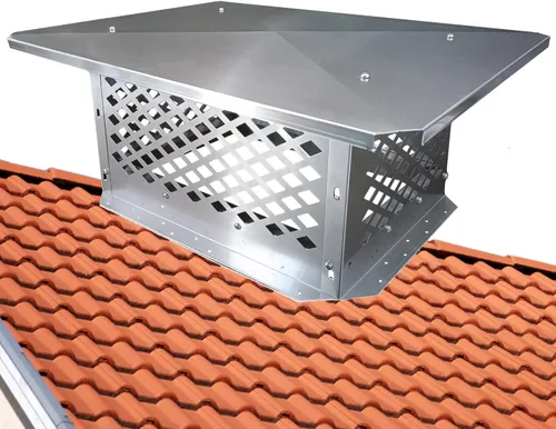 Vista 8 de Tapa de chimenea, cubierta de chimenea de 13" x 13", método de instalación inferior ajustable para adaptarse a las dimensiones exteriores