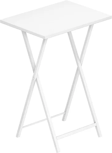 Vista 11 de HOOBRO - Mesa de Bandeja Plegable para TV, Mesa de Aperitivos Estable para Espacio Pequeño, Mesa Lateral de Sofá Portátil, Fácil Montaje