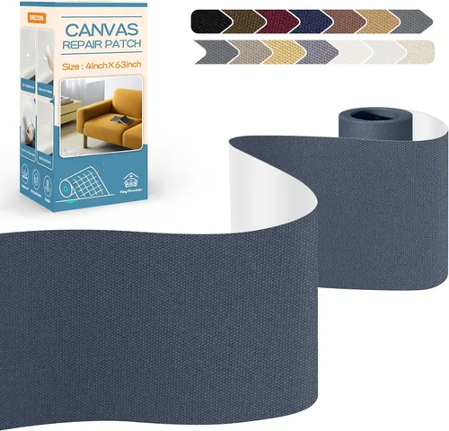 Vista 151 de KING MOUNTAIN Parche de reparación de lona de 9 x 11 pulgadas, 2 piezas, parche de tela impermeable autoadhesivo para sofás, tiendas de campaña