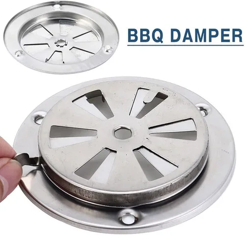 Vista 3 de TEAMWILL 4 piezas de repuesto - Parrilla de barbacoa ahumador de ventilación de escape de la estufa de ventilación de aire amortiguador EE. UU