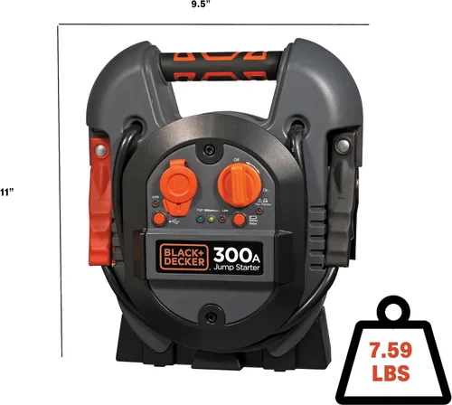 Vista 3 de Cargador de batería y Mantenedor 5, Black & Decker Amp, a prueba de agua., Negro