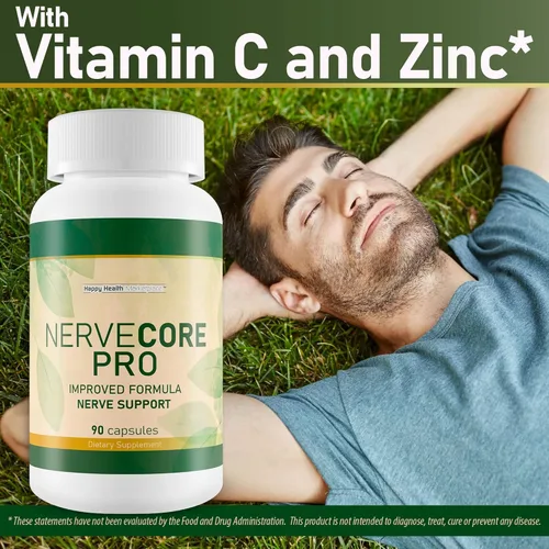 Vista 6 de Nerve Core Pro - Nuestro mejor suplemento de reparación de nervios de melena de león con vitamina B12 - Suplemento de reparación de daños