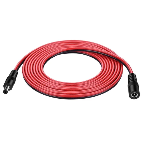 Cable de extensión de 10 pies 14AWG 12V CC CC 0.083 in x 0.217 in Adaptador de fuente de alimentación 5521 Cable extensor plano, cable hembra a