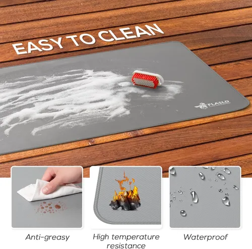 Vista 5 de FLASLD Fundas para estufa, alfombrilla de vidrio resistente al calor para estufa, protector de placa de cocción de vidrio de cerámica expande