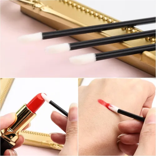 Vista 4 de 100pcs desechable Lip Gloss Aplicadores Lipstick wands Kits de Herramienta