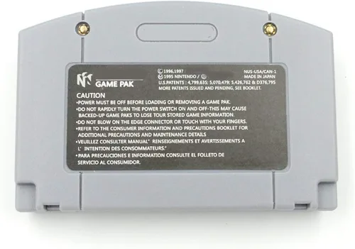 Vista 2 de Cenxaki Tarjeta de cartucho de juego para Nintendo 64 Super Smash Bros N64 versión estadounidense color gris