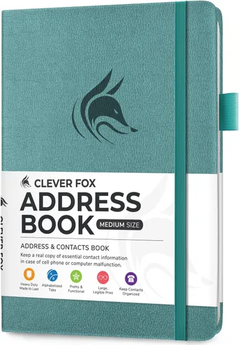 Vista 14 de Clever Fox - Libreta de direcciones con pestañas alfabéticas - Libro de teléfono y direcciones de cuero PU para guardar contactos de forma segura