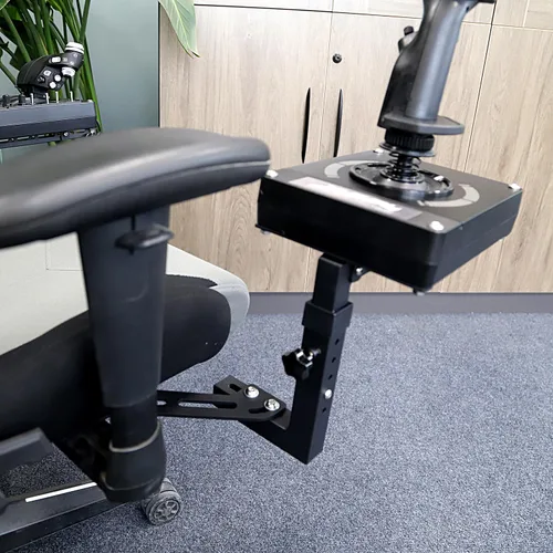 Vista 8 de EG STARTS 2 Pack Chair Mount Hotas Mount Joystick Mount Compatible Logitech X52X52 ProX56X56 Rhino Hotas, Thrustmaster T. Flight HotasT.16000M