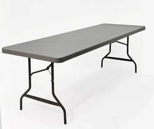 Vista 11 de Iceberg IndestrucTable Too - Mesa plegable de resina para banquetes, 24 x 48 pulgadas, color carbón