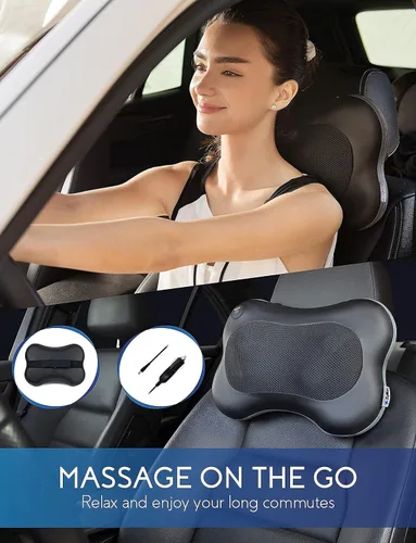 Vista 7 de Zyllion ZMA-13 Shiatsu Pillow Massager y ZMA-25 8-Node Shiatsu Pillow Massager Bundle (negro)