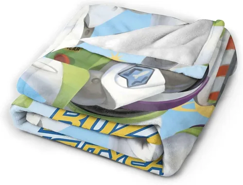 Vista 2 de Buzz Lightyear Blanket Soft Cozy Fleece Throw Blanket Plush Lightweight Warm Fuzzy Flannel Blankets and Throws for Boys Girls Couch Sofa Bed 60"X50