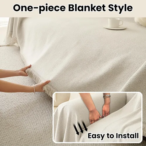 Vista 2 de Funda para Sillón de Sofá de Chenilla Lavable Protector de Muebles Funda para Sofá Reclinable de 1 Pieza Cojín Resistente a Manchas Funda para Silla