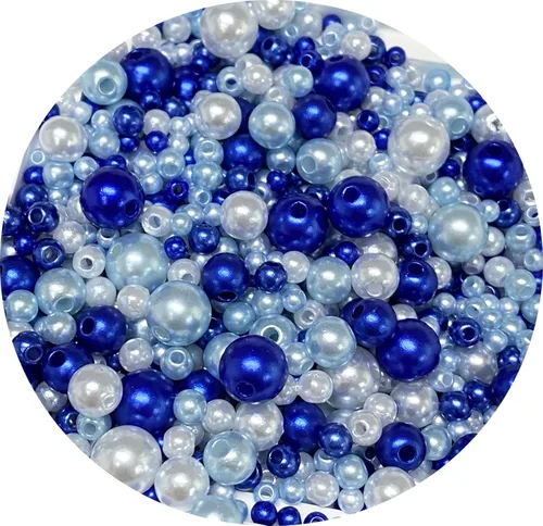 Vista 17 de Cuentas de perlas mixtas de 30 a 0.315 in, perlas redondas sueltas de satén, cuentas de plástico para hacer joyas, aretes, pulseras, collares