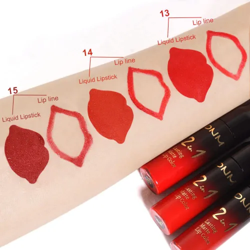 Vista 19 de evpct 1Pcs Lápiz de Labios Mate y Set de Lápiz de Labios Líquido para Mujeres, Lápiz de Labios Mate de Durazno Oscuro Púrpura, Resistente a Manchas