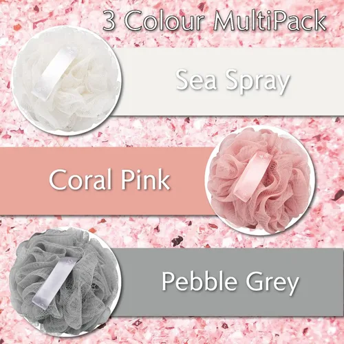 Vista 3 de Temple Spring Esponjas de luffa recicladas, accesorios de ducha de baño, esponja de baño de lufa, exfoliante corporal exfoliante, puf exfoliante