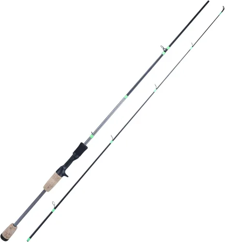Sougayilang Cañas de pescar flexibles, cañas giratorias y cañas de fundición, cañas de trucha ligeras, 2 piezas, mango de corcho, pesca de cangrejo