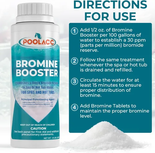 Vista 7 de Potenciador de bromo de 1.8 libras para jacuzzis y spas Bromuro de sodio de acción rápida para construir reserva de bromuro Compatible