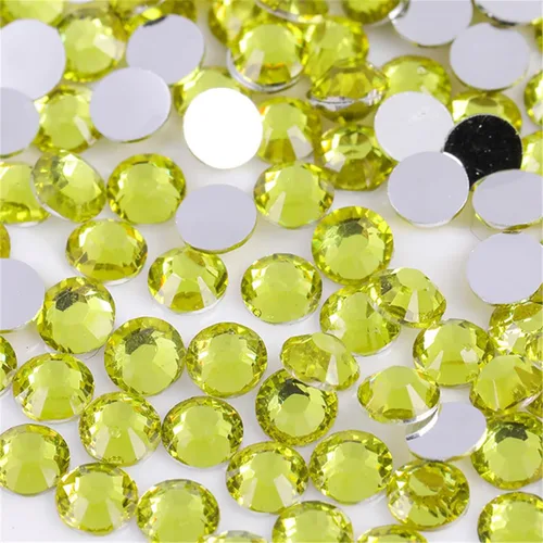 Vista 26 de 1000 diamantes de imitación SS20 de 0.197 in con parte trasera plana de cristal transparente, gemas redondas de cristales para arte de uñas