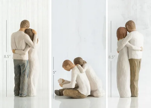 Vista 2 de Willow Tree Our Gift Figure Plus Home Figure Plus New Life Figure, juego de 3 piezas esculpido pintado a mano