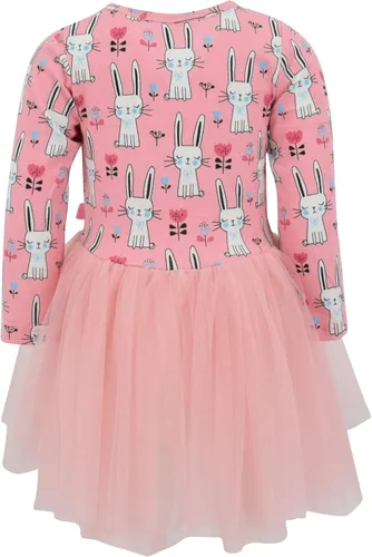 Vista 3 de Unique Baby Vestido tutú de conejo de Pascua de manga larga para niñas