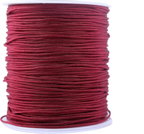 Vista 40 de KONMAY 1 rollo de cuerda de nailon para hacer pulseras de 150 yardas, trenzado de nailon Shamballa Macramé/cordón de cuentas de 0.4mm, cordón