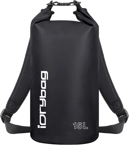 Vista 28 de IDRYBAG Bolsa seca para kayak impermeable 2L/5L/10L/15L/20L, pequeña bolsa impermeable para navegación