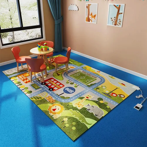 Electric Carpet, Electric Infrared Space Heater, Heated Floor Mat, Electric Heating Pads, Foot Warmers Heater for Office and Home (Color : E, Size :