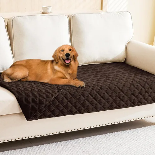 Vista 16 de Smiry Funda impermeable para cama de mascota, suave y lavable, para cama, sofá, reversible, perros pequeños, medianos, grandes, gatos, diseño