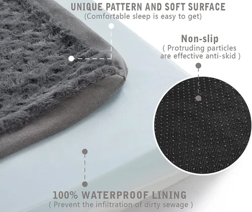 Vista 5 de Cama refrescante para perros grandes, cama ortopédica de espuma viscoelástica para mascotas con funda extraíble lavable, ideal para perros Rosa