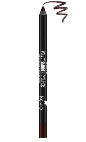 Vista 12 de Kokie Cosmetics Lápiz delineador de ojos impermeable de terciopelo suave, azul brillante, 0.042 onzas
