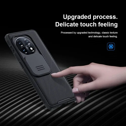 Vista 3 de Nillkin Funda para OnePlus 11 5G - Funda CamShield Pro con cubierta de cámara deslizante, funda delgada a prueba de golpes para OnePlus 11 2023