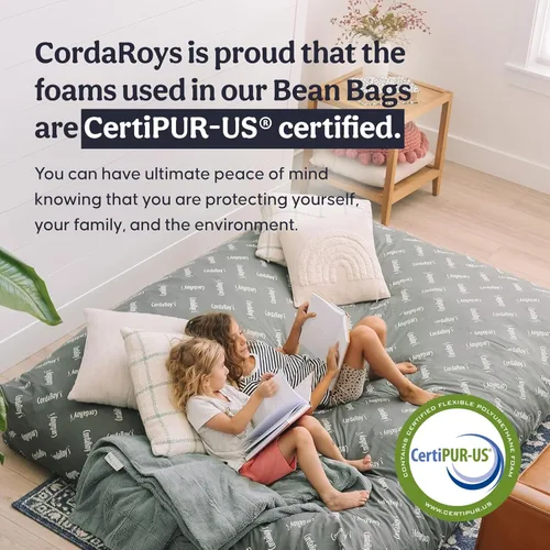 Vista 3 de CordaRoy's Protector de puf impermeable, funda extraíble para puf convertible, lavable a máquina y apto para secadora, protector de puf ajustado