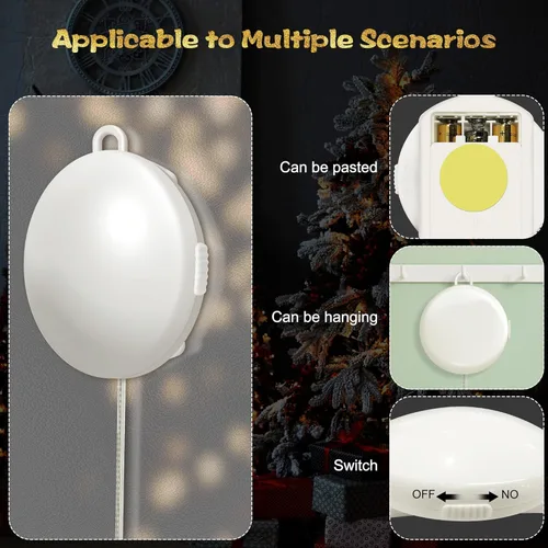 Vista 4 de TRELC Luz decorativa de Navidad para ventana, 8.2 pulgadas 3D colgantes, luces LED de decoración de ambiente, para centro comercial, hogar, ventana