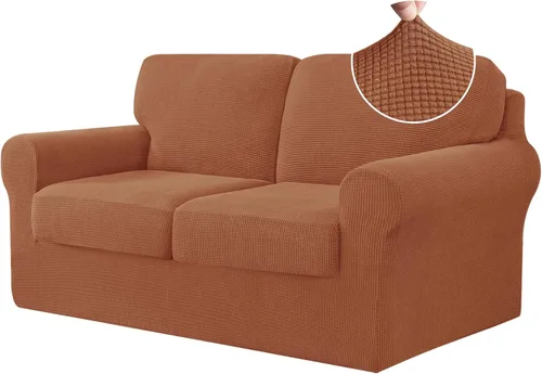 Vista 79 de CHUN YI Fundas para sofá de 7 piezas, lavables, fundas elásticas para sofá de 3 cojines con respaldo y fundas de cojín separados, protector