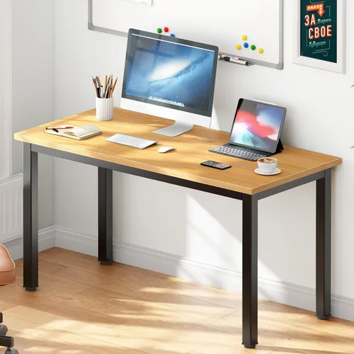 Vista 199 de DlandHome Escritorio pequeño para computadora de 31.5 pulgadas, mesa de escritura para espacios pequeños, mesa de estudio, escritorio para Negro