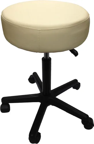 Vista 5 de Taburete neumático ajustable para mesas de masaje, mesas de examen y consultorio médico por Therabuilt® (negro)