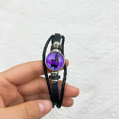 Vista 3 de MIFYNN Fortnit Stuff - Pulsera de cuero trenzado ajustable para niños, juguetes Fortnit Merch para niñas, regalos Fortnit
