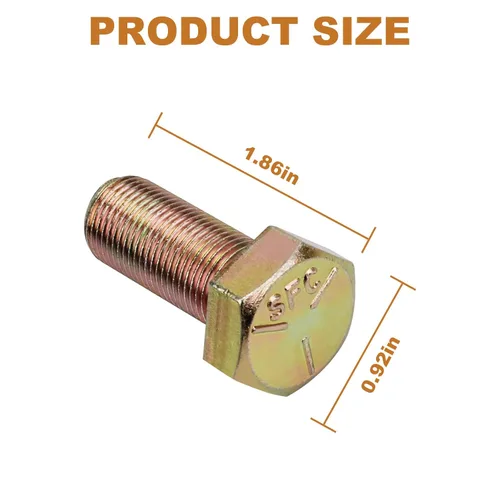 Vista 2 de GR 8 Perno de hoja hexagonal 018-6020-00 para cortacéspedes Bad Boy 5/8"-18 x 1-1/2" GR 8 Tornillo hexagonal compatible con ZT, CZT, MZ, Outlaw