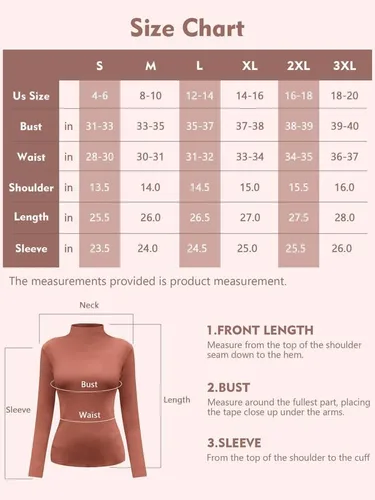 Vista 6 de EXCELLENT THERMAL Camisetas de manga larga con cuello alto falso para mujer, ajuste delgado, capa base suave, ropa interior térmica