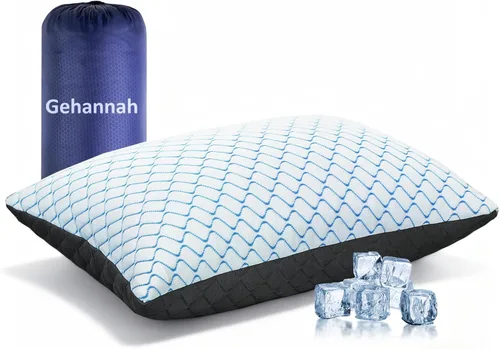 Vista 10 de Gehannah Almohada de Viaje - Paquete de 1 Almohada Grande Compresible para Acampar para Dormir - Espuma de Memoria Triturada con 1 Bolsa