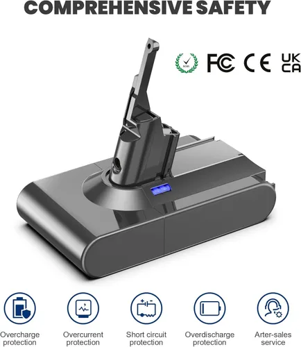 Vista 4 de Dyson V8 Battey 6000mAh 21.6V V8 Absolute V8 Fluffy V8 Animal V8 Extra V8 Colchón V8 Trigger V8 Motorhead V8 Coche+Barco 21700 Batería Recargable